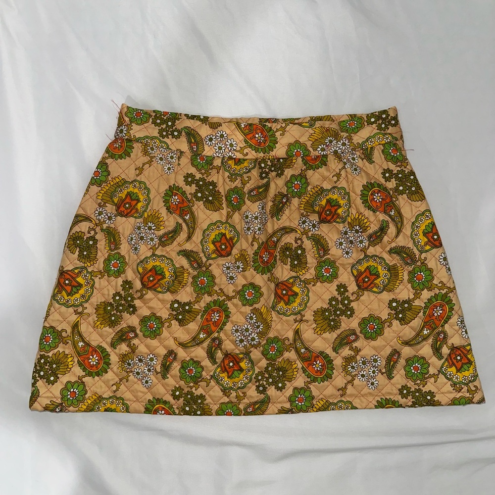 Vintage quilted mini skirt
